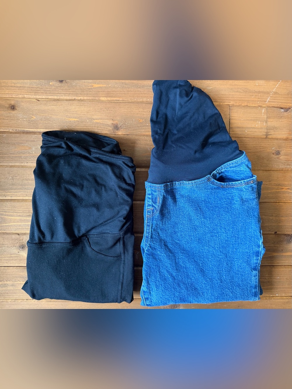 M maternity leggings & size 10 maternity jeans